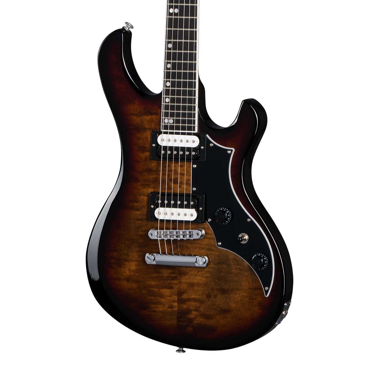 Front of Gibson USA Victory Figured Top Smokehouse Burst.