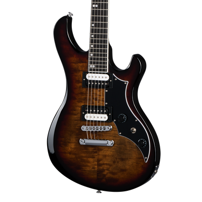 Front of Gibson USA Victory Figured Top Smokehouse Burst.