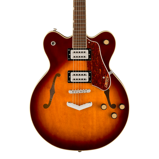 Front of Gretsch G2622 Streamliner Center Block Double-Cut w/V-Stoptail Forge Glow.