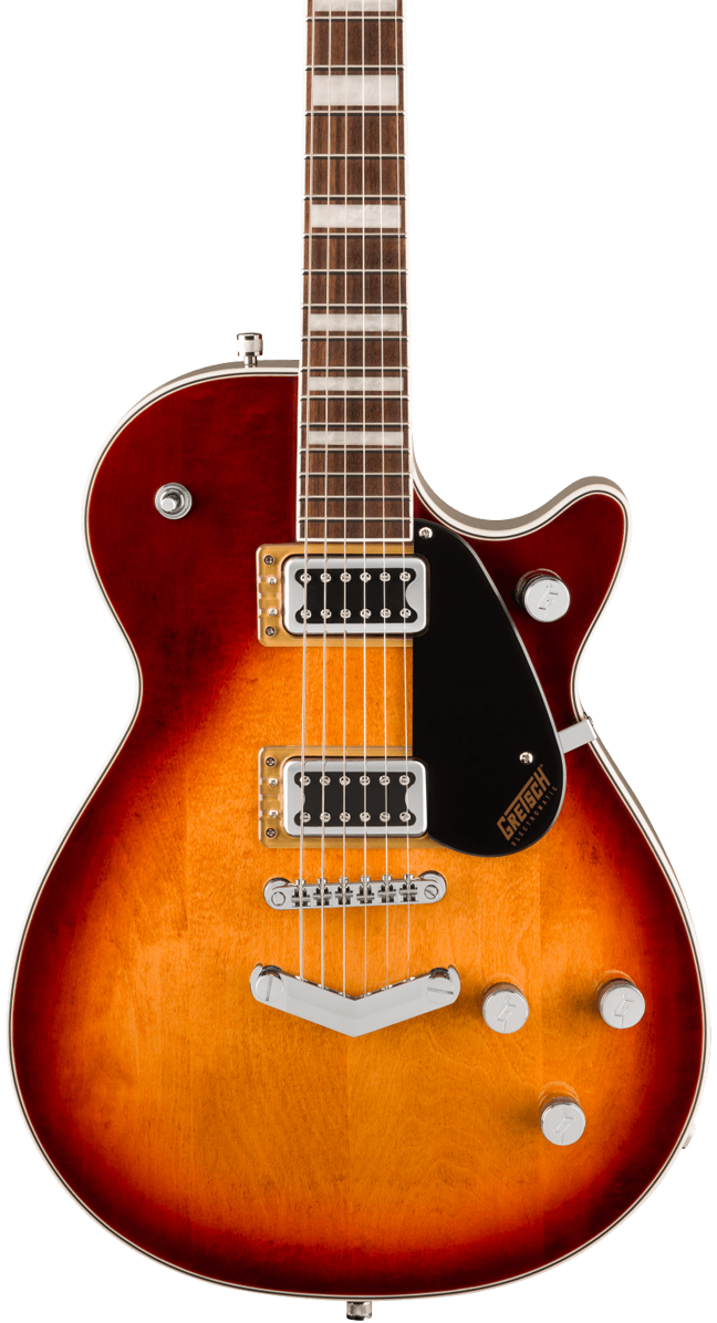 Front of Gretsch G5220 Electromatic Jet BT Single-Cut w/ V-Stoptail Laurel Fingerboard Sweet Tea.