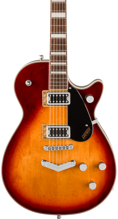 Front of Gretsch G5220 Electromatic Jet BT Single-Cut w/ V-Stoptail Laurel Fingerboard Sweet Tea.