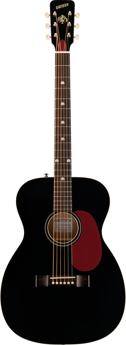 Full frontal of Gretsch Nick 13 Outlaw Heart Grand Concert Black.