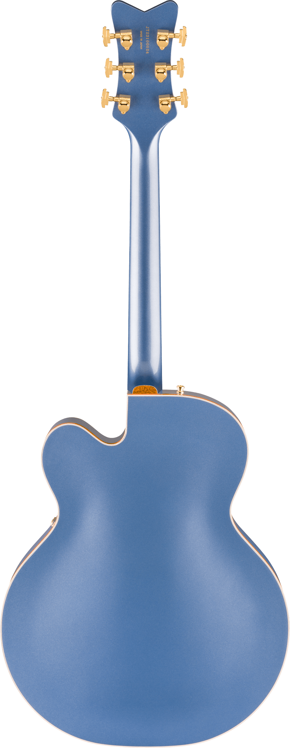 Back of Gretsch Professional Falcon Hollowbody Cerulean Smoke.