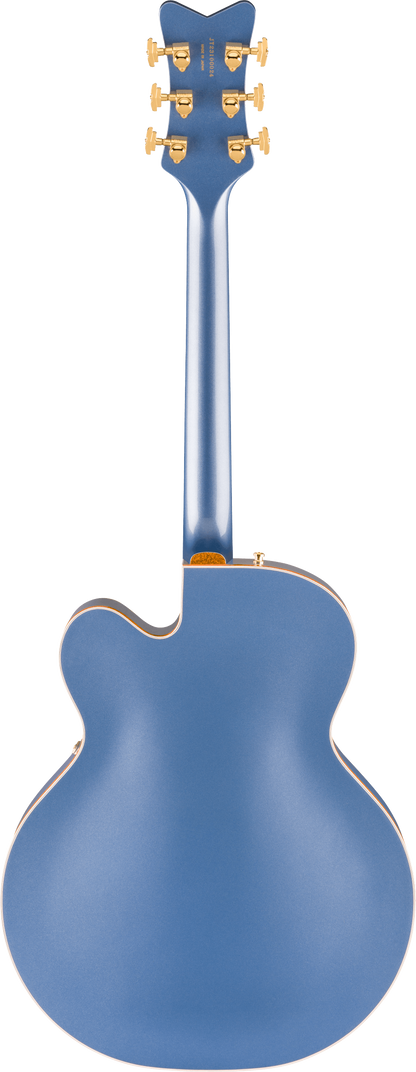 Back of Gretsch Professional Falcon Hollowbody Cerulean Smoke.