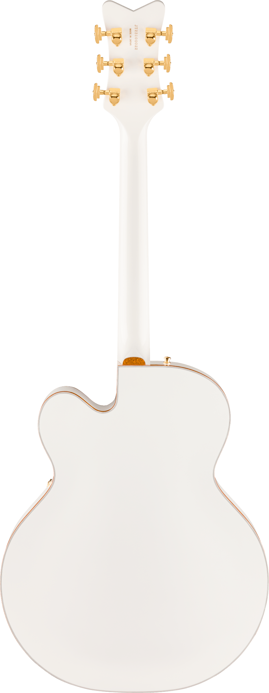 Back of Gretsch Professional Falcon Hollowbody White Bigsby.