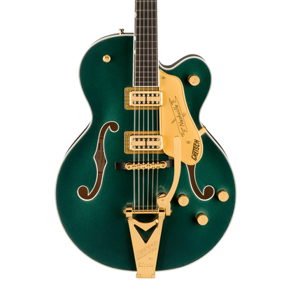 Front of Gretsch Professional Nashville Hollowbody Cadillac Green.