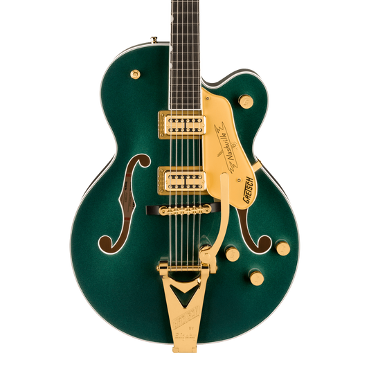 Front of Gretsch Professional Nashville Hollowbody Cadillac Green.