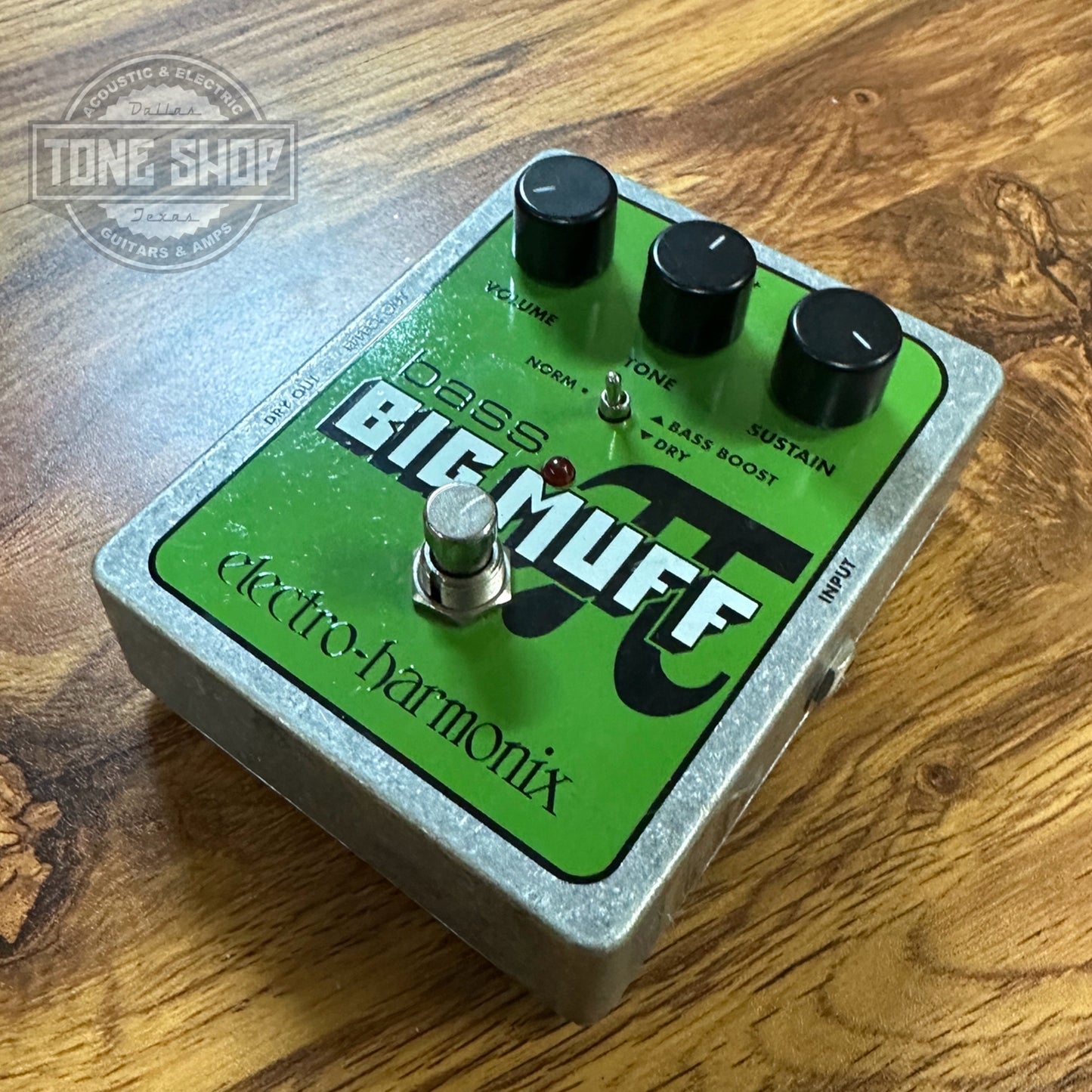 Top of Used EHX Bass Big Muff Pi.