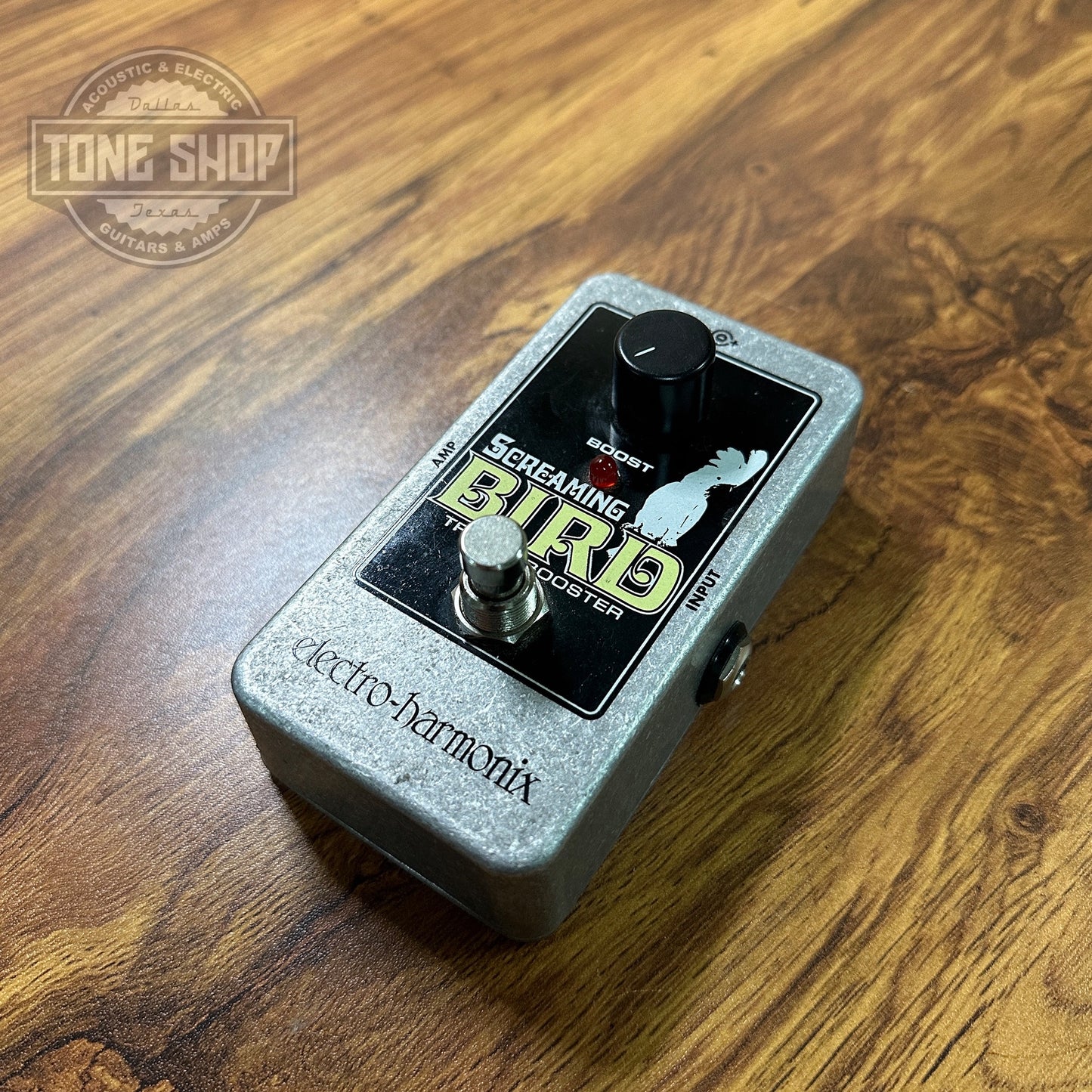 Top of Used Electro-Harmonix Screaming Bird Treble Boost.