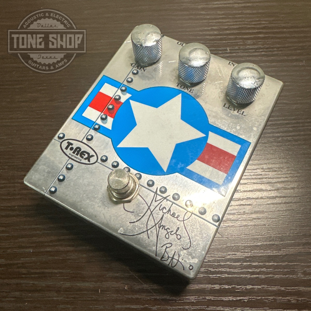 Top of Used T-Rex Michael Angelo Batio Signature Overdrive Pedal.