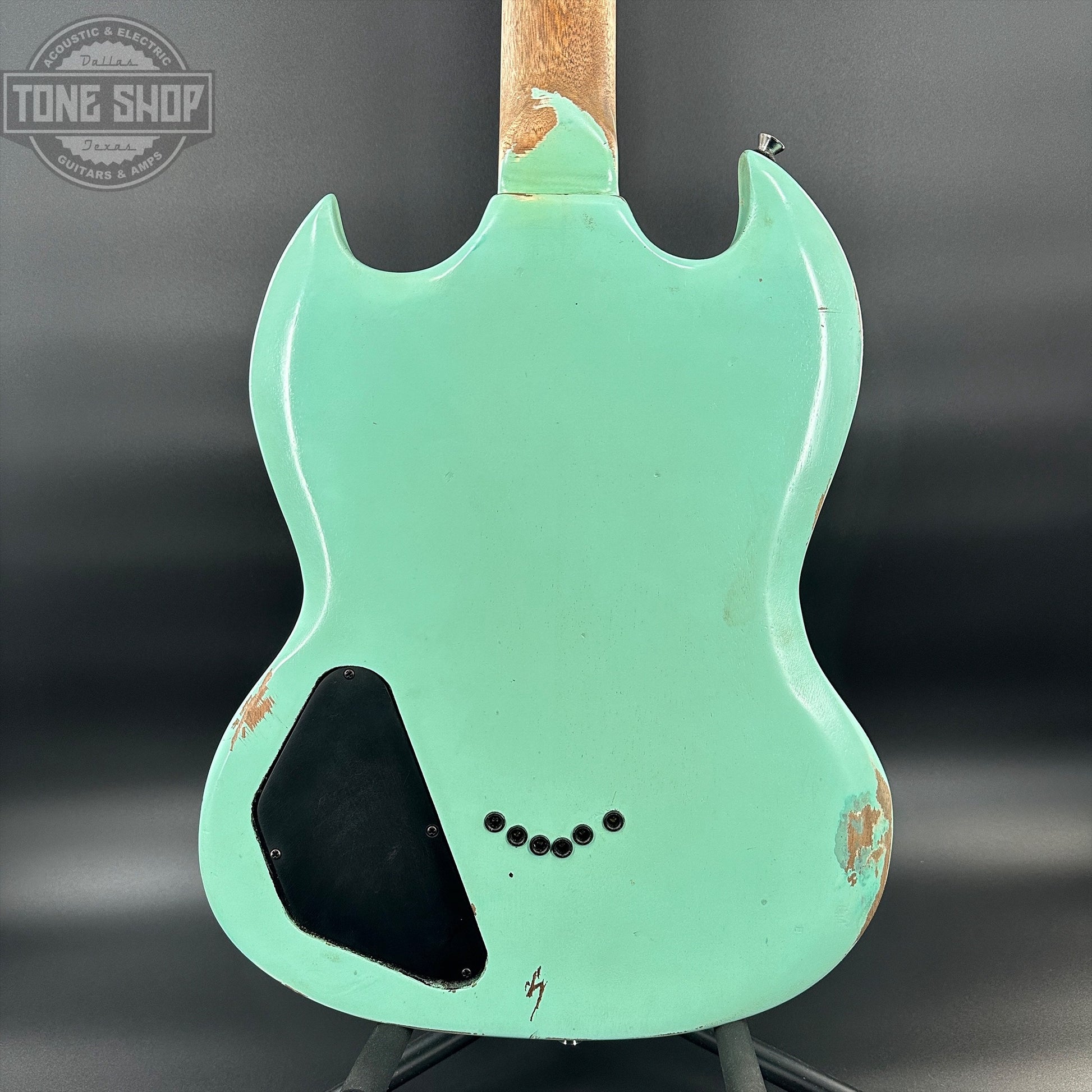 Back of Used Grit Brothers GB/SG Surf Green.