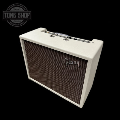 Front of Used Gibson Falcon 20 1x12 Combo Cream Bronco Oxblood Grille.