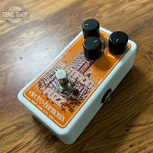 Top of Used Electro-Harmonix Flatiron Fuzz.