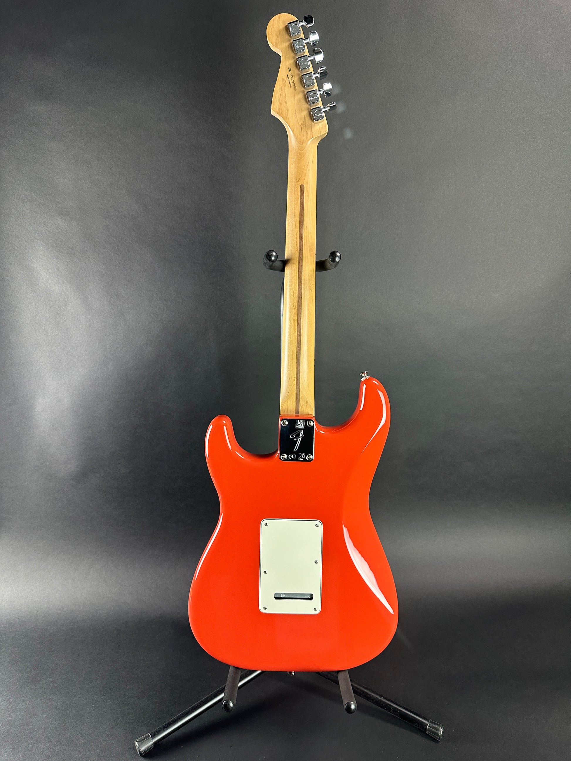 Full back shot of Used Fender LTD Fat 50s Player Strat Fiesta Red.