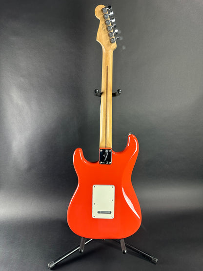 Full back shot of Used Fender LTD Fat 50s Player Strat Fiesta Red.