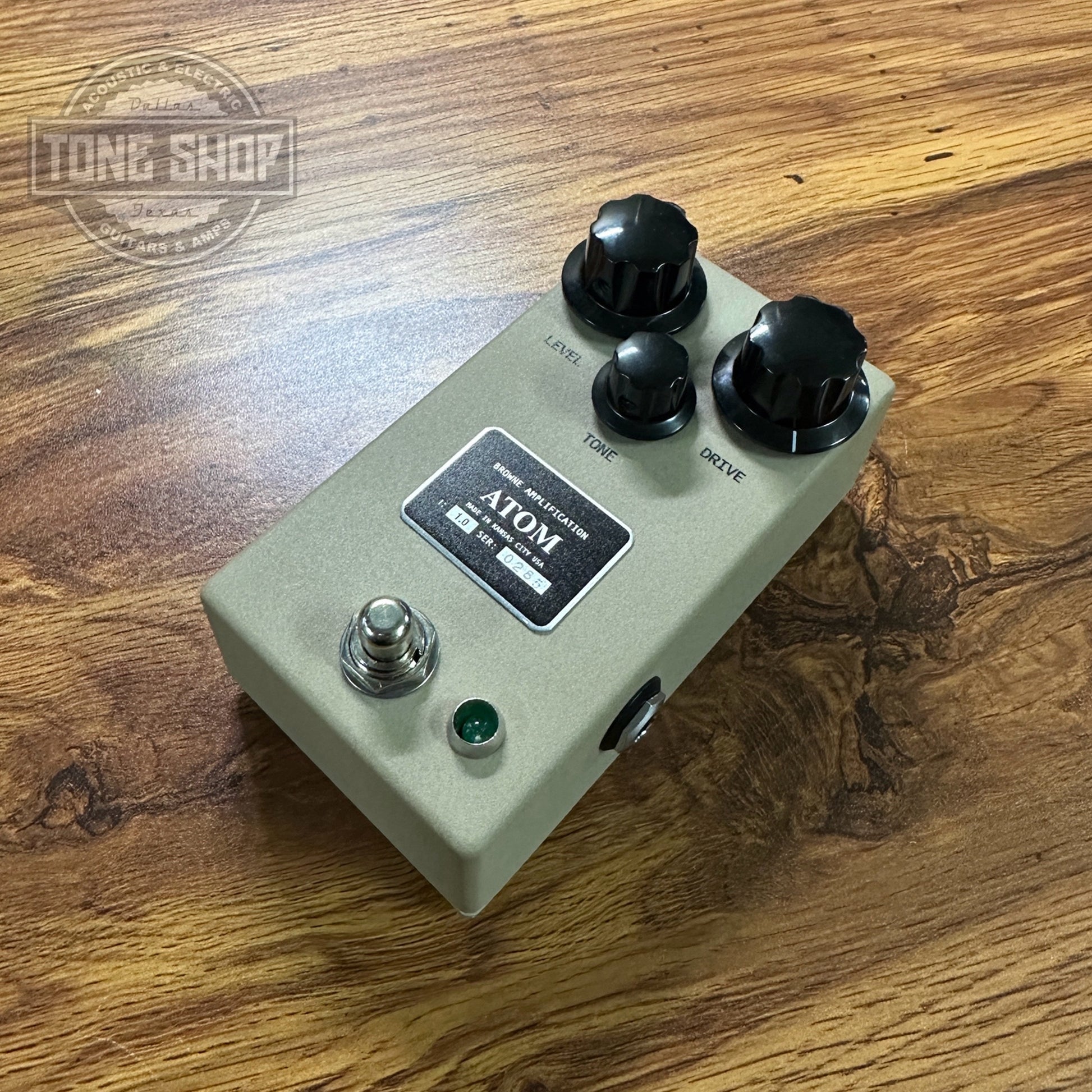 Top of Used Browne Amplification Atom Overdrive.