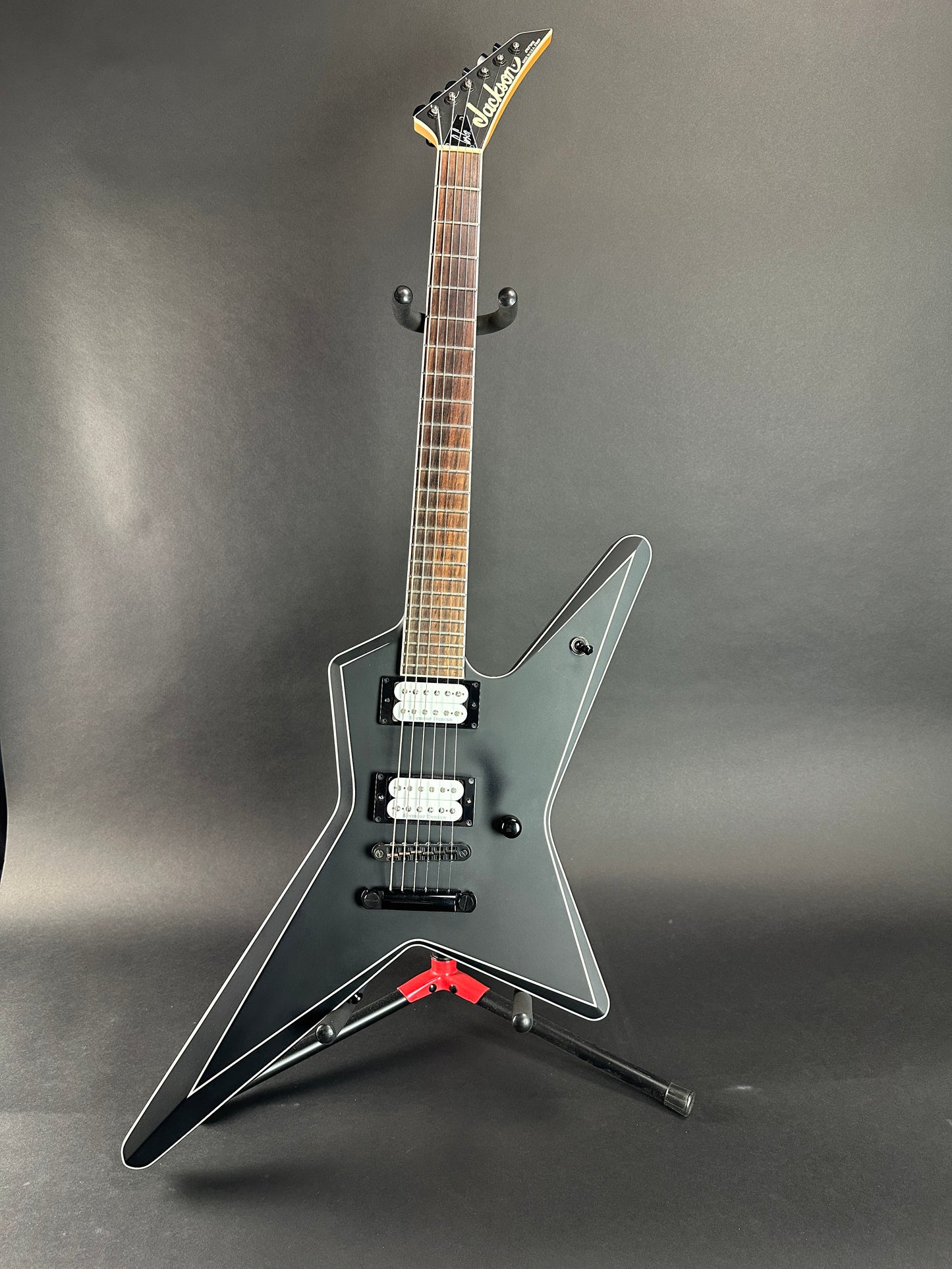 Full front of Used Jackson USA Gus G Star Black.