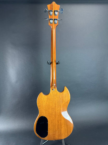 Full back of body of Vintage 1970s Guild JS-II Carved Bass.