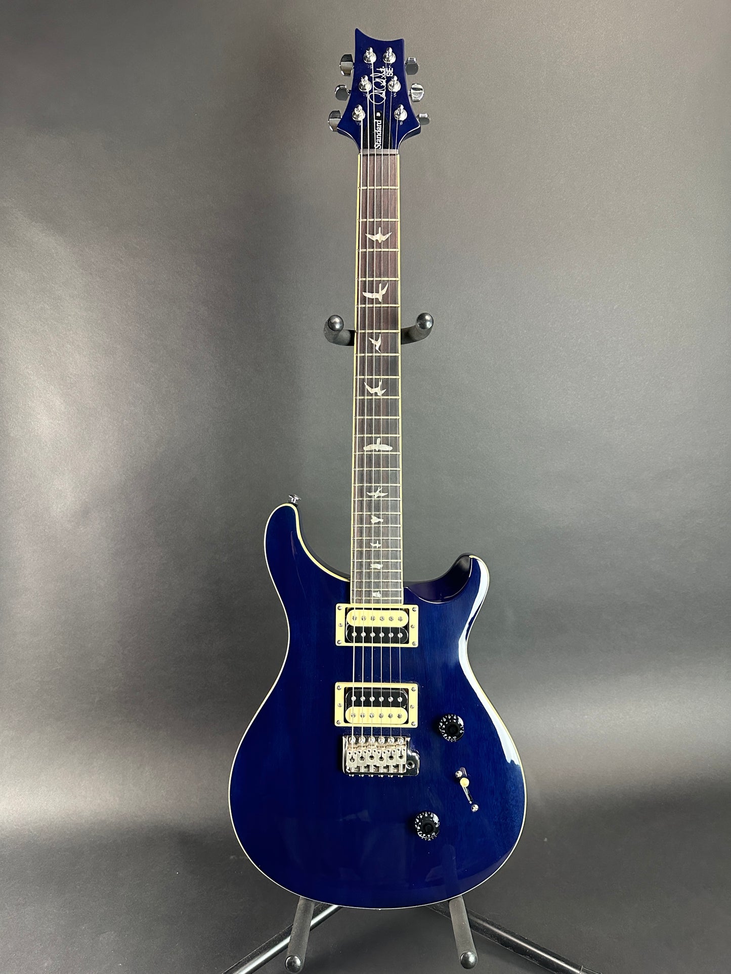 Full front of Used PRS SE Standard 24 Blue.