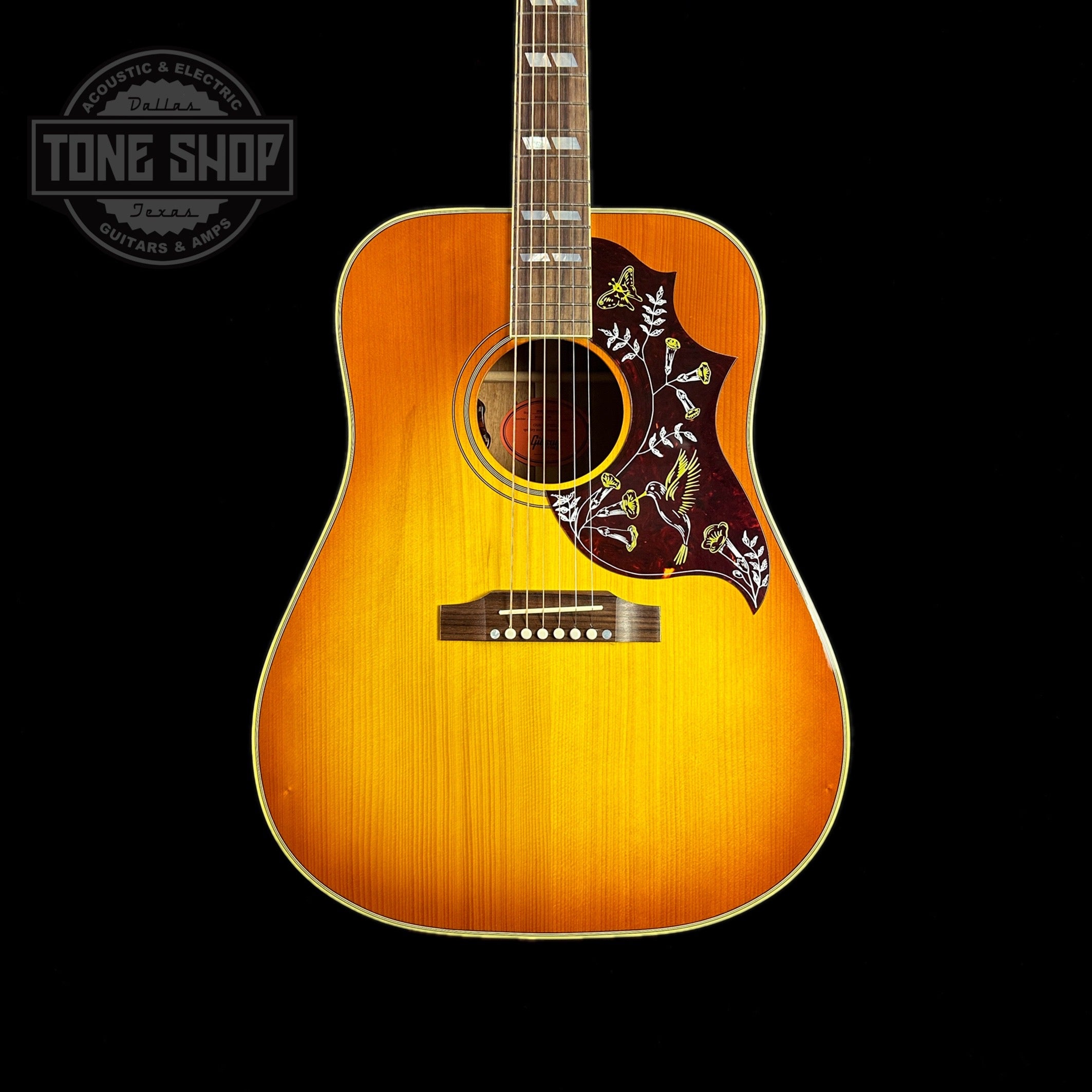 Gibson Custom Shop M2M Hummingbird Original Adj Red Spruce Top Heritage  Cherry Burst w/case