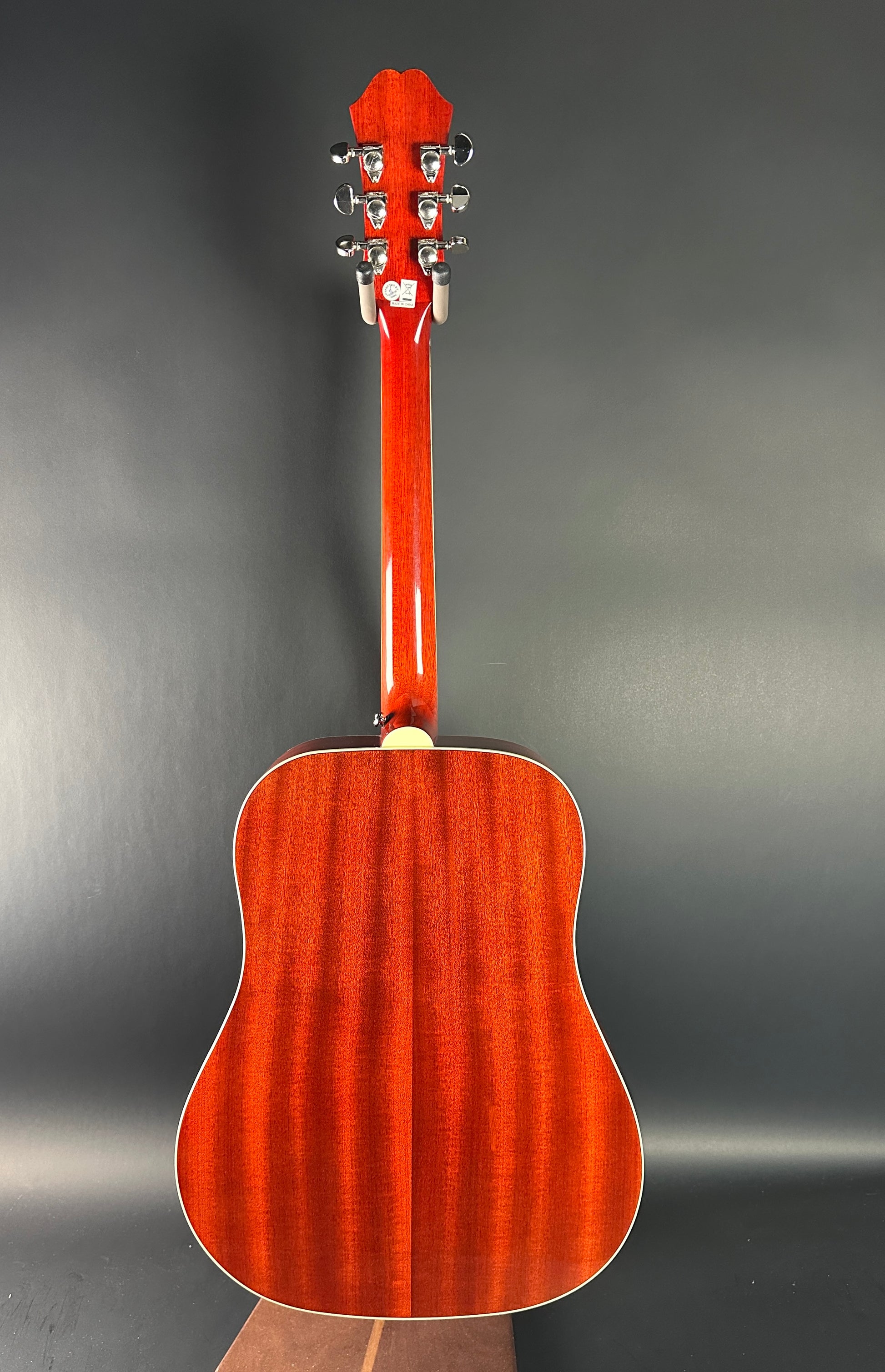 Full back of Used Epiphone Hummingbird Studio AE Cherry Burst.