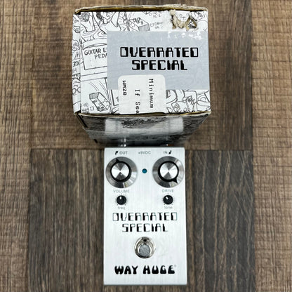 Top of w/box of Used Way Huge Overrated Special WM28 Overdrive Pedal w/box TFW78