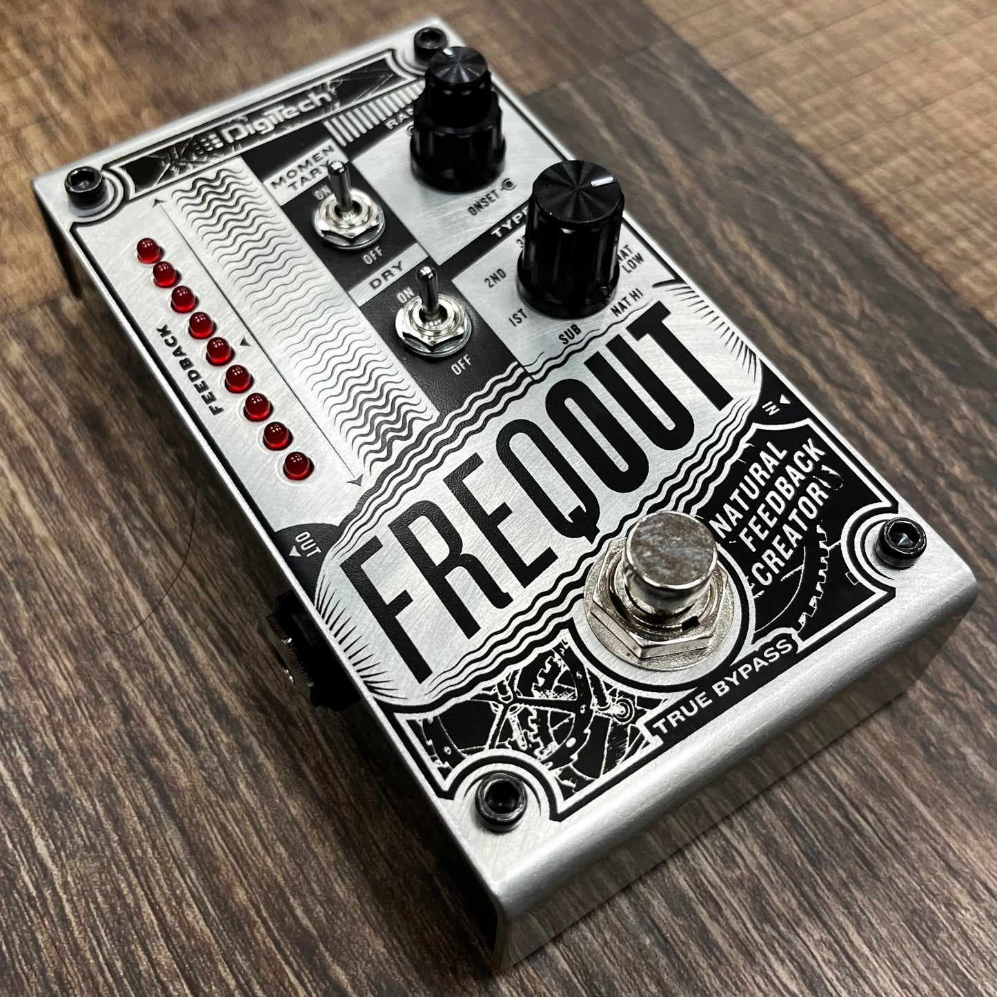 Side of Used Digitech Freqout Natural Feedback Creator Pedal w/box TFW86