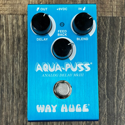 Top of Used Way Huge Aqua Puss MKIII WM71 Analog Delay Pedal w/box TFW75