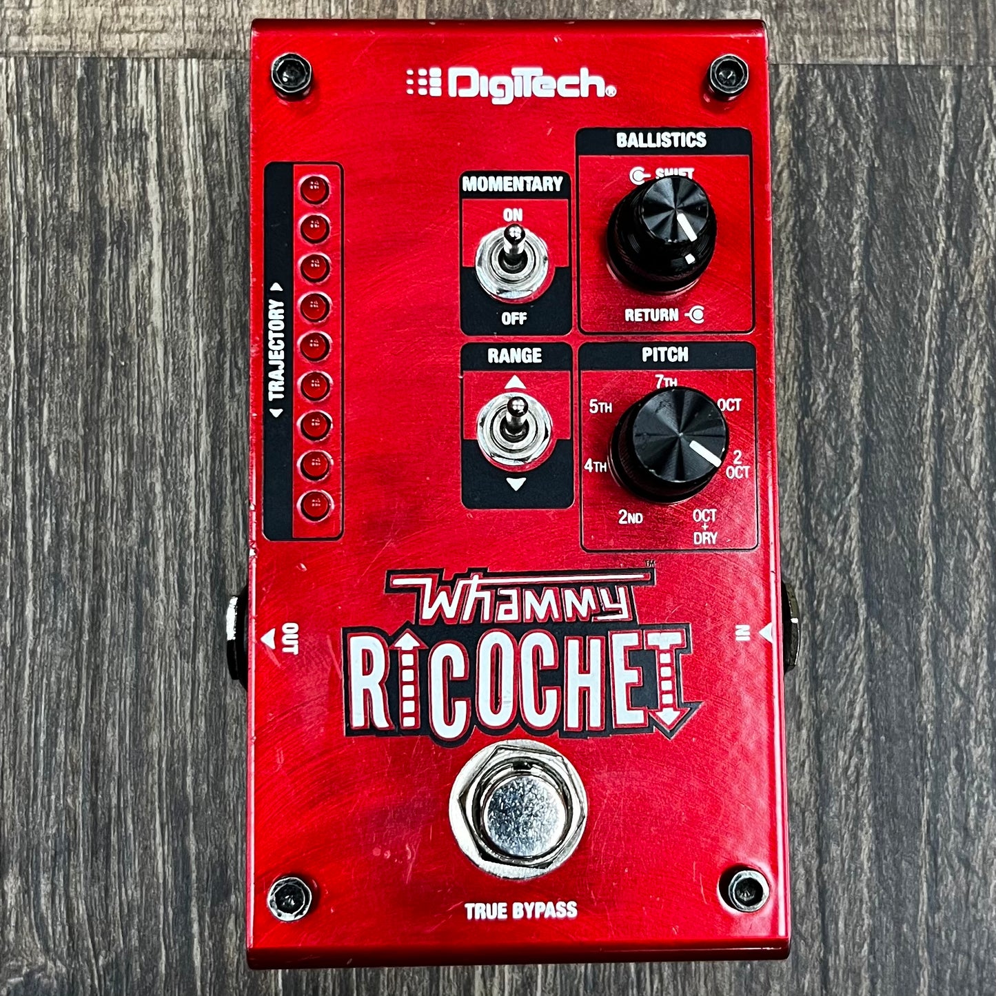 Top of Used Digitech Whammy Ricochet Pitch Shifter Pedal w/Box TFW84