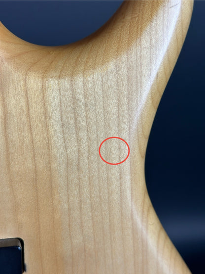 Ding on back of Used 1992 Ibanez GT Series 5-String Bass.