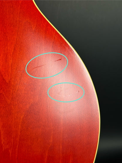 Marks on back of Used 2003 Gibson ES-333 Cherry.