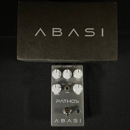 Top of w/box of Used Abasi Pathos Distortion Pedal w/Box TFW133