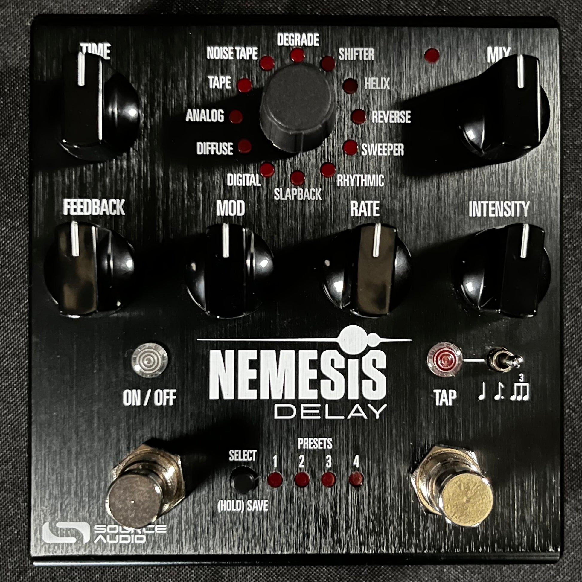 Top of Used Source Audio Nemesis Delay Pedal w/Box TFW135