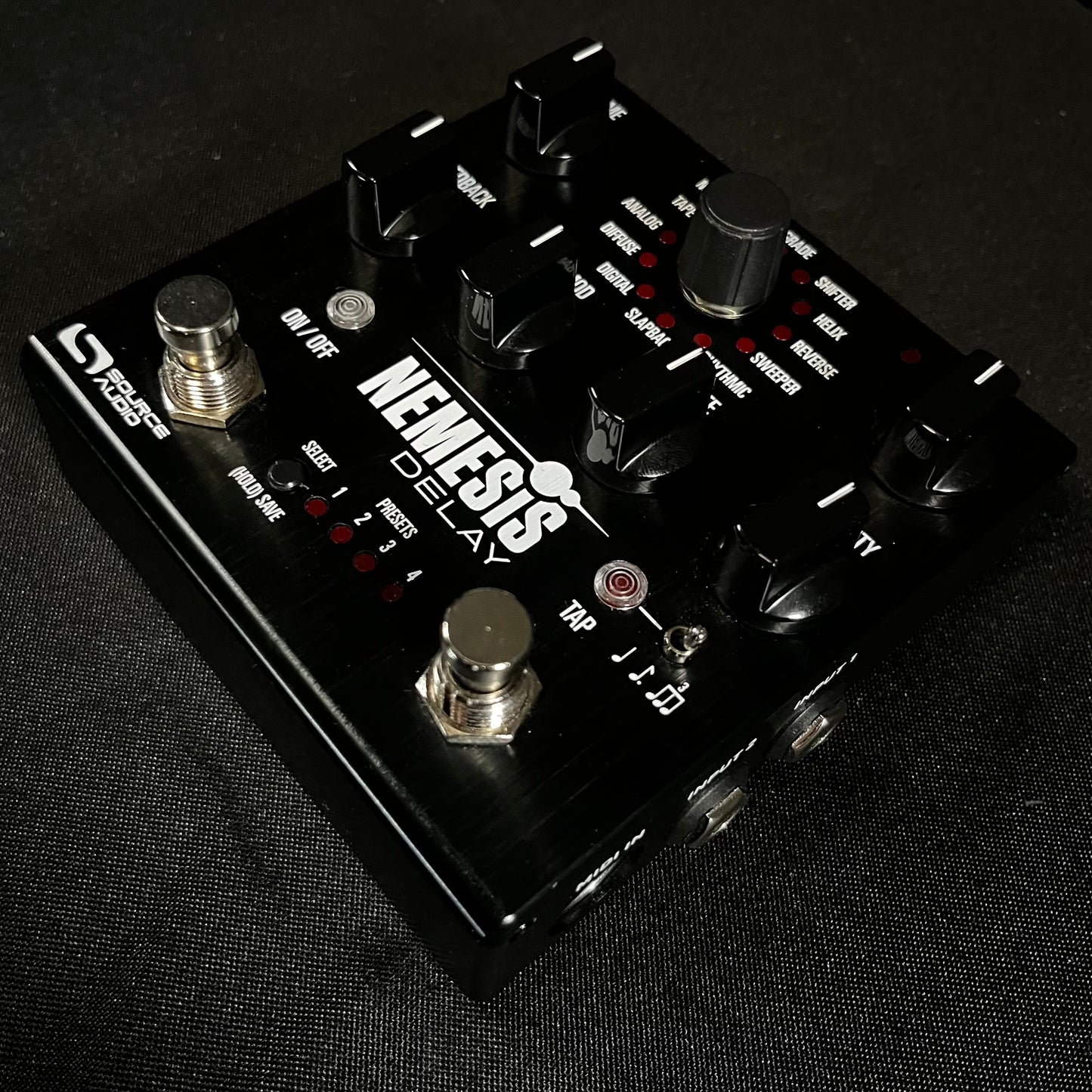 side of Used Source Audio Nemesis Delay Pedal w/Box TFW135