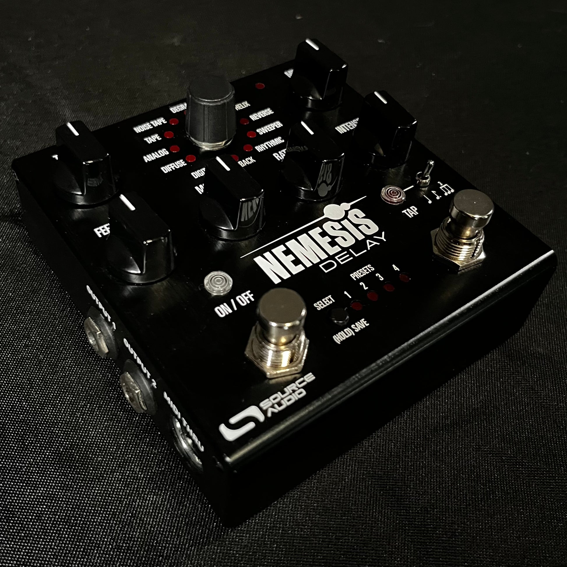 Side of Used Source Audio Nemesis Delay Pedal w/Box TFW135