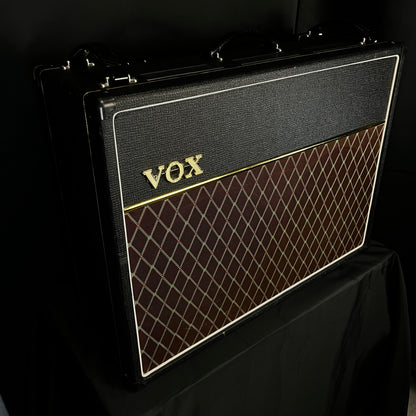 Side of Used Vox AC30C2 30 Watt 2X12 w/G12M Greenbacks  TFW140