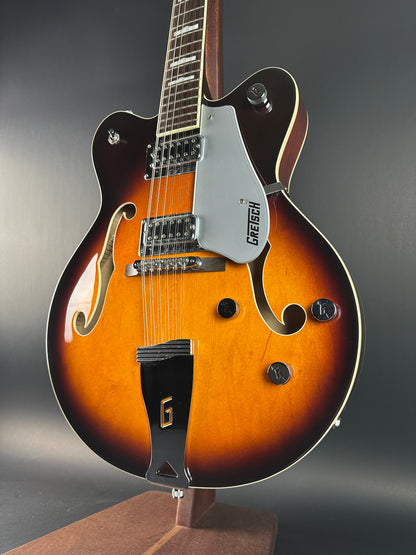 Front angle of Used Gretsch G5422-12 Sunburst.