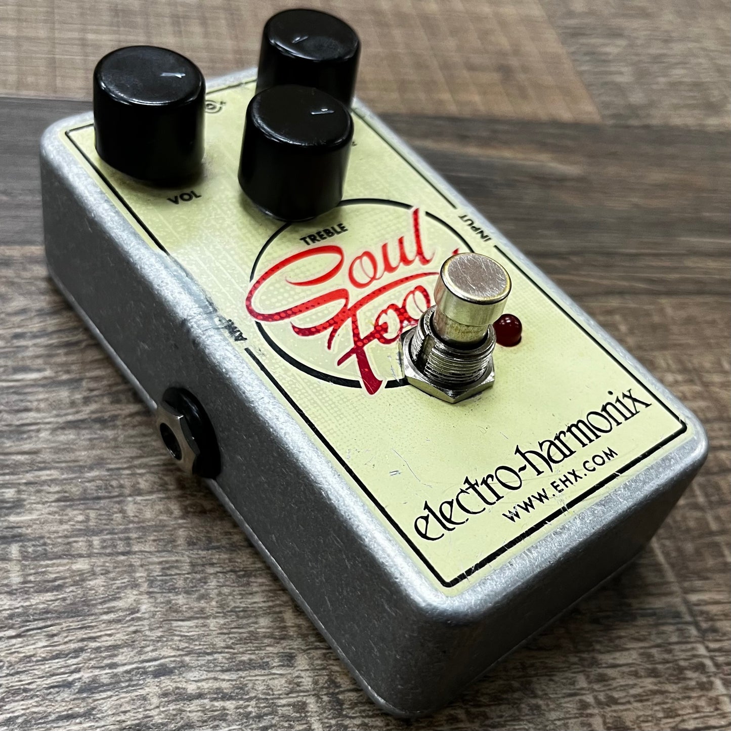 Side of Used EHX Electro-Harmonix Soul Food Transparent Overdrive TFW148