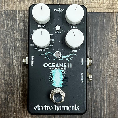 Top of Used EHX Electro-Harmonix Oceans 11 Reverb Pedal TFW149