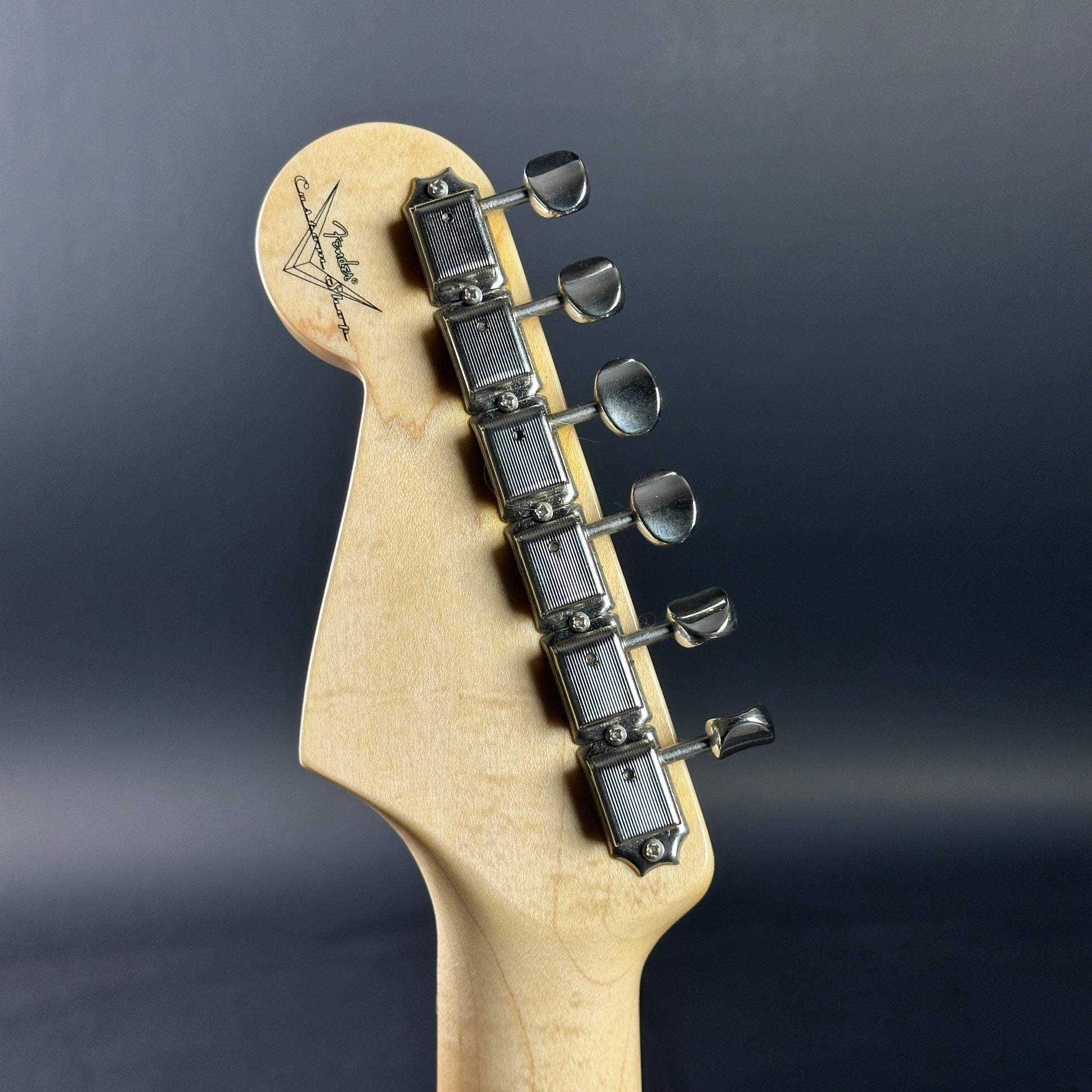 Back of headstock of Used 2005 Fender 1960 Stratocaster NOS Sunburst.