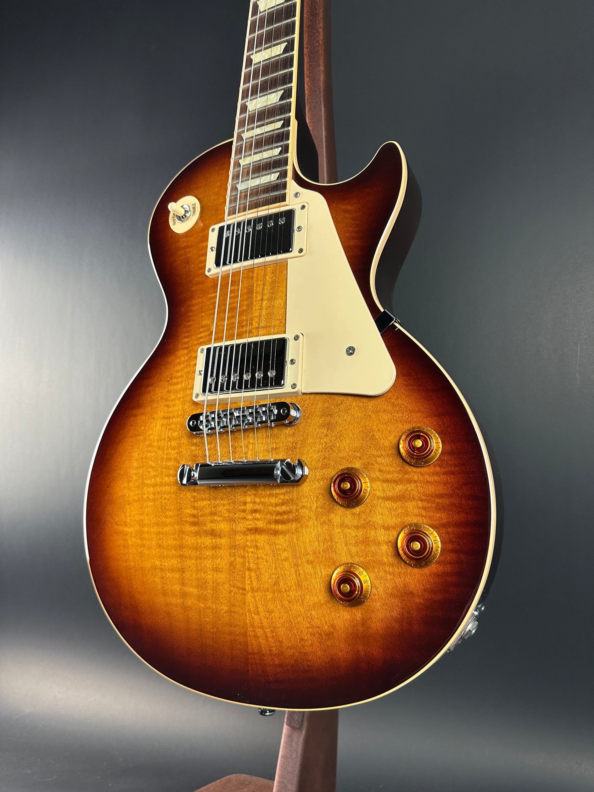 Front angle of Used 2013 Gibson Les Paul Standard Sunburst.