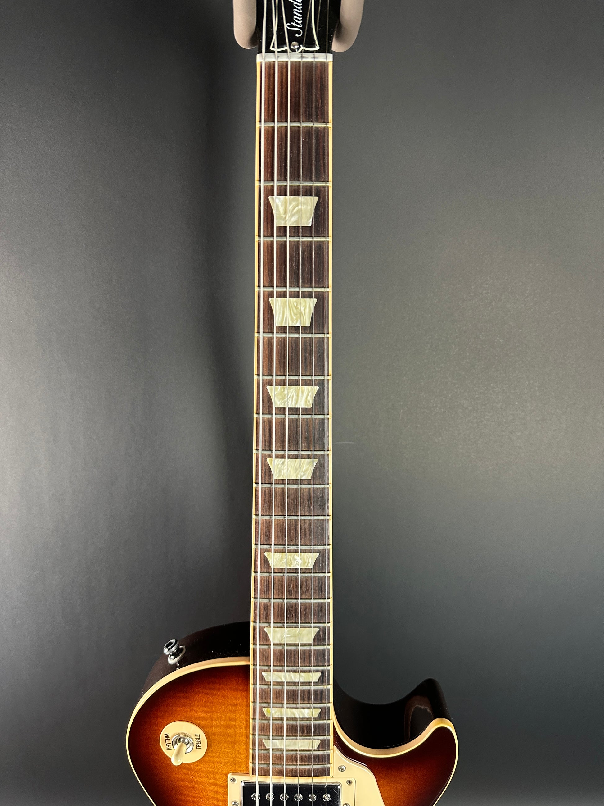 Fretboard of Used 2013 Gibson Les Paul Standard Sunburst.