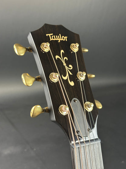 Headstock of Used Taylor Cystom C18e B3001 Grand Orchestra Mahogany/Sitka Custom #1.