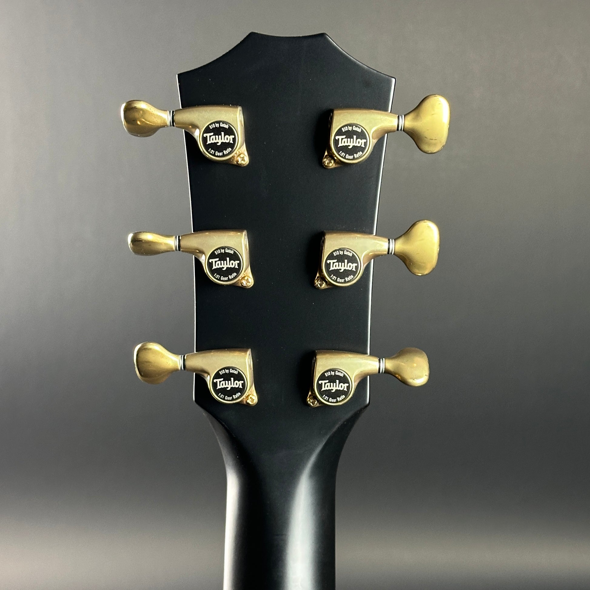 Back of headstock of Used Taylor Cystom C18e B3001 Grand Orchestra Mahogany/Sitka Custom #1.