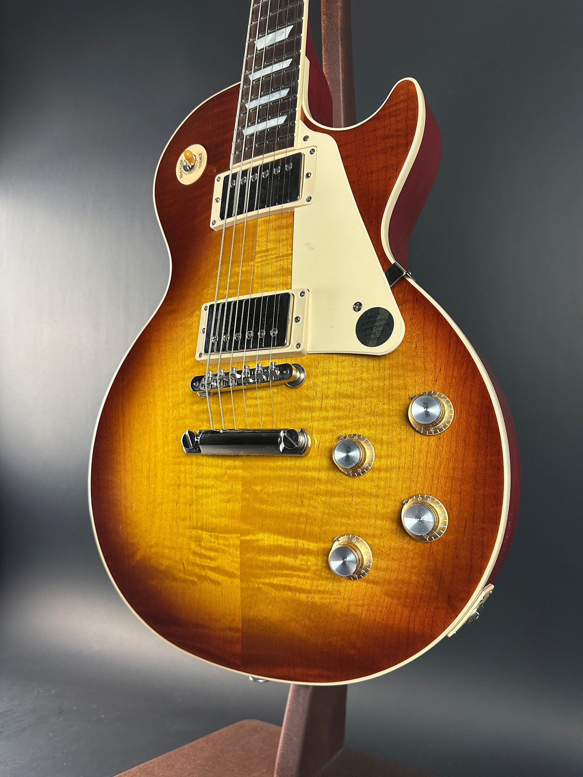 Front angle of Used Gibson Les Paul Standard 60s Iced Tea.