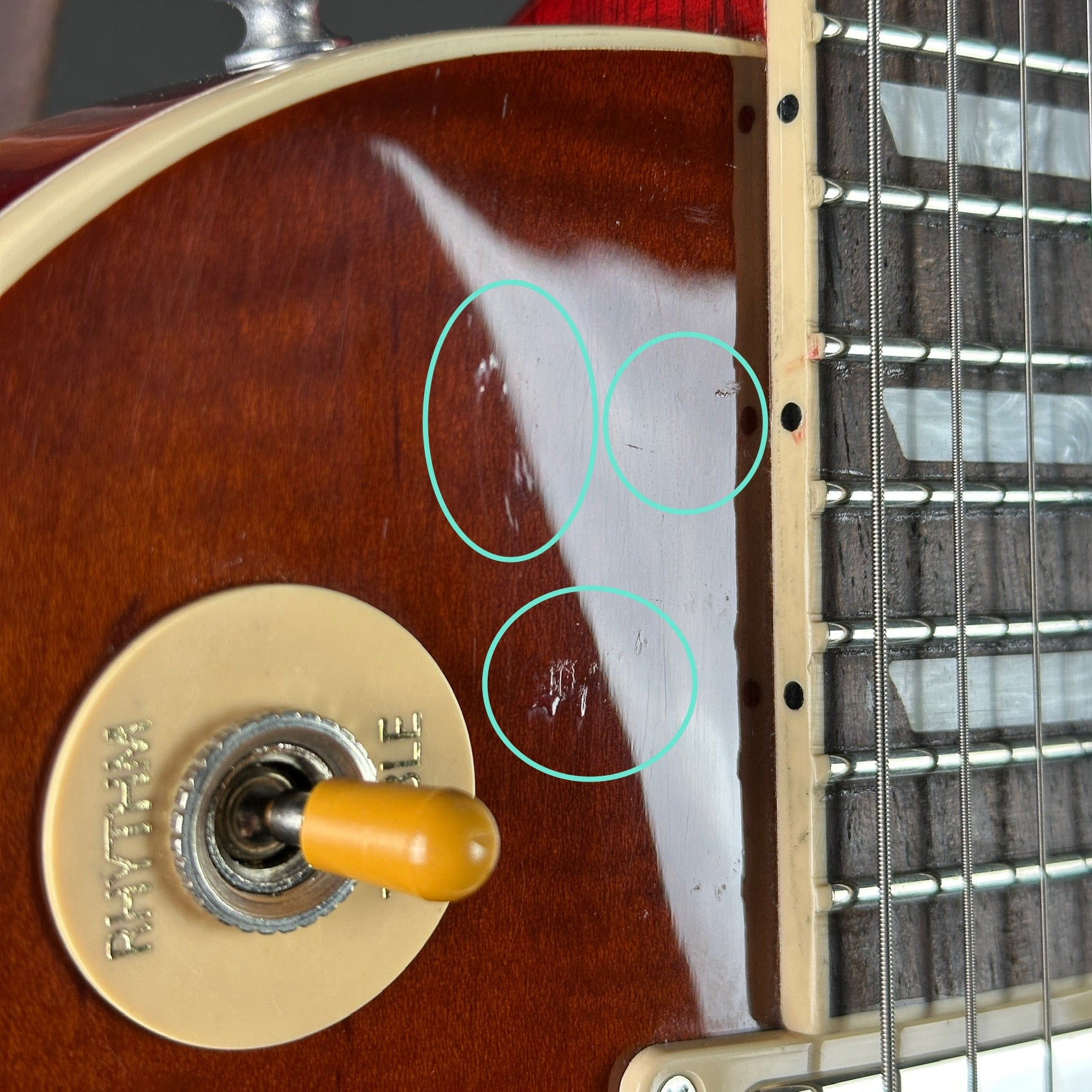 Marks on body of Used Gibson Les Paul Standard 60s Iced Tea.