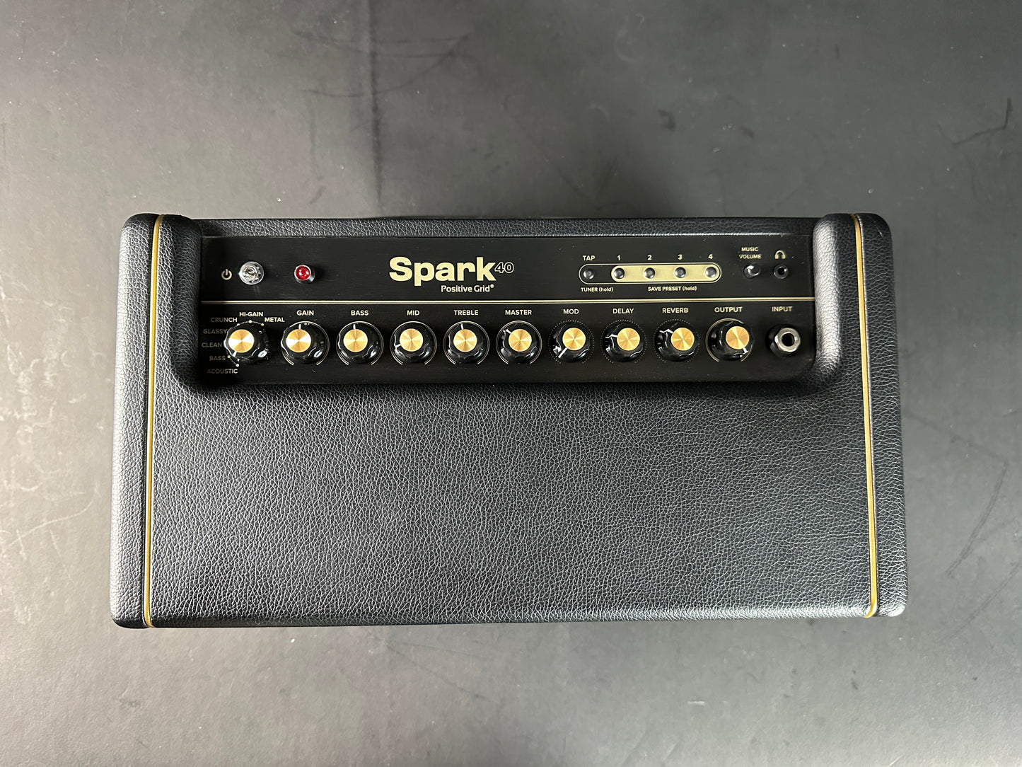 Panel of Used Positive Grid Spark 40 Guitar Combo Amp.