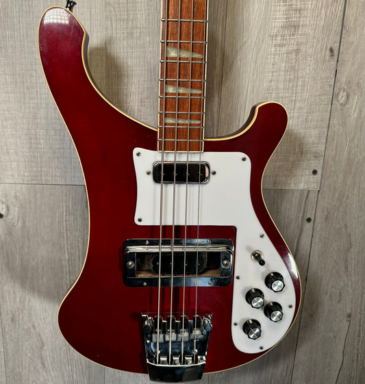 Front of Used 1974 Rickenbacker 4001 BurgundyGlo Bass w/case TSS3633