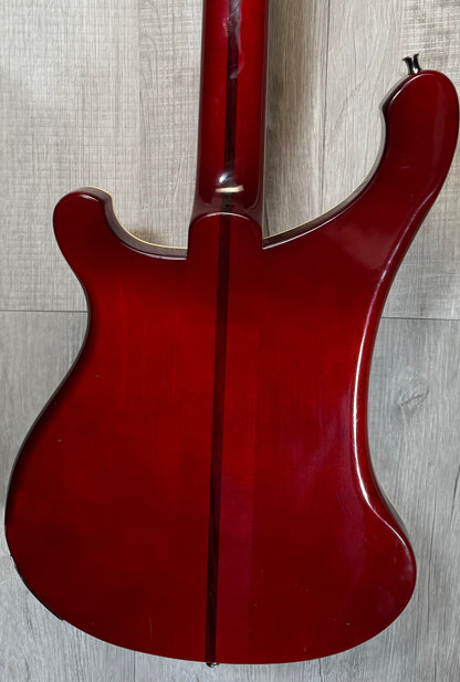 Back of Used 1974 Rickenbacker 4001 BurgundyGlo Bass w/case TSS3633