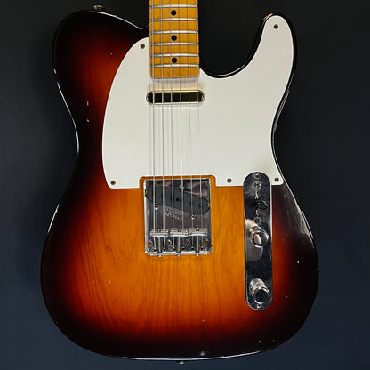 Front of Used 2022 Fender Custom Shop 58 Journeyman Telecaster Relic Chocolate 3TSB w/Case TFW155
